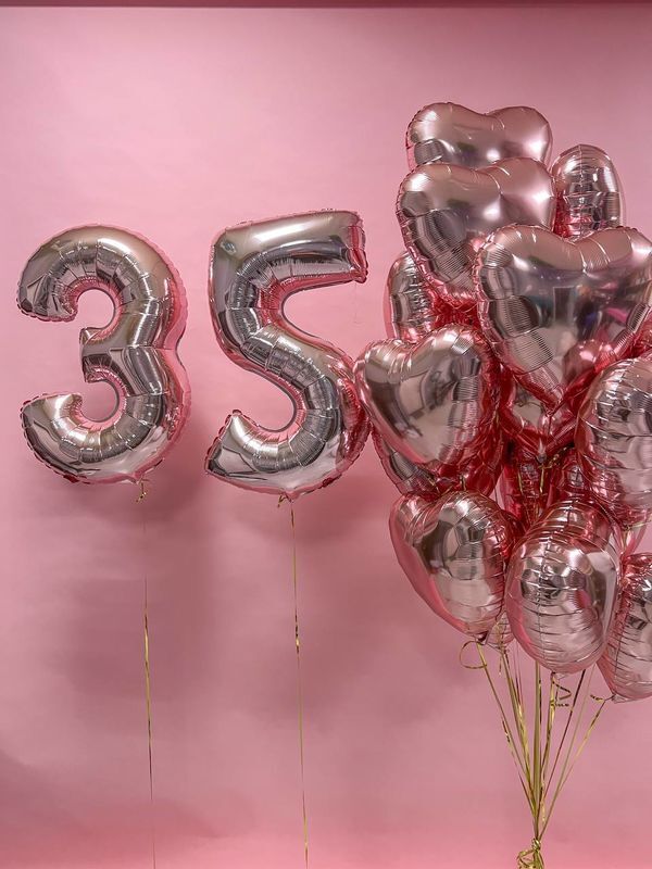 Набор фольгированных шаров на 35 лет