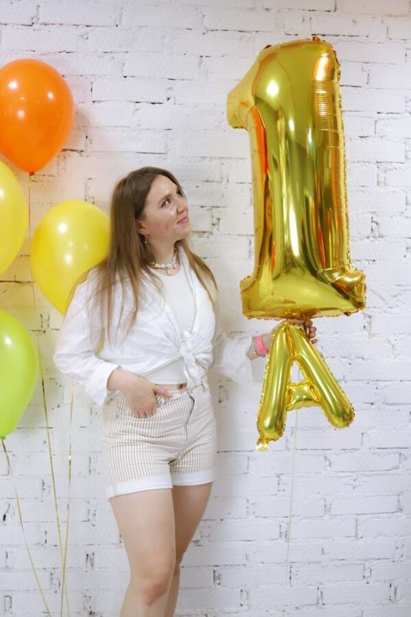 Фольгированная цифра с буквой "1 А" 