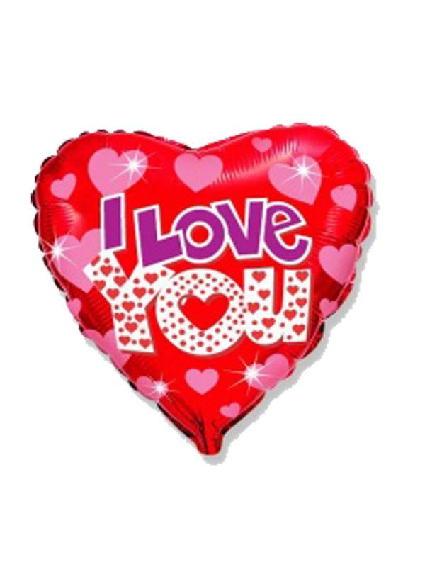 Фольгированное сердце I love you